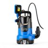 Submersible Water Automatic Sump Pump PANRANO 1HP Blue Portable Pump-3