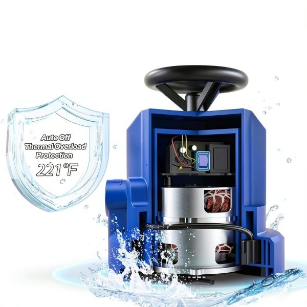 AgiiMan Automatic Submersible Water Pump - 1HP 5000GPH Pool Cover Pump with 33ft Power Cord for Pool Draining, Pond Pump Removal for Pool, Hot Tubs, Rooftops, Water Beds-3