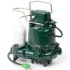 Zoeller - Mighty Mate M53 Sump Pump - 3/10 HP - Cast Iron - LED Power Plug & 9’ Cord - Vortex Impeller - Stainless Steel Hardware - Float Operated - Submersible Sump Pump - 115V-0