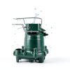 Zoeller M57 Mighty-Mate Submersible Sump Pump - 3/10 HP Cast Iron - 9′ Cord — Vertical Float - 1.5″ Discharge - Factory-Tested - Basement Sump Pump - 115V-7